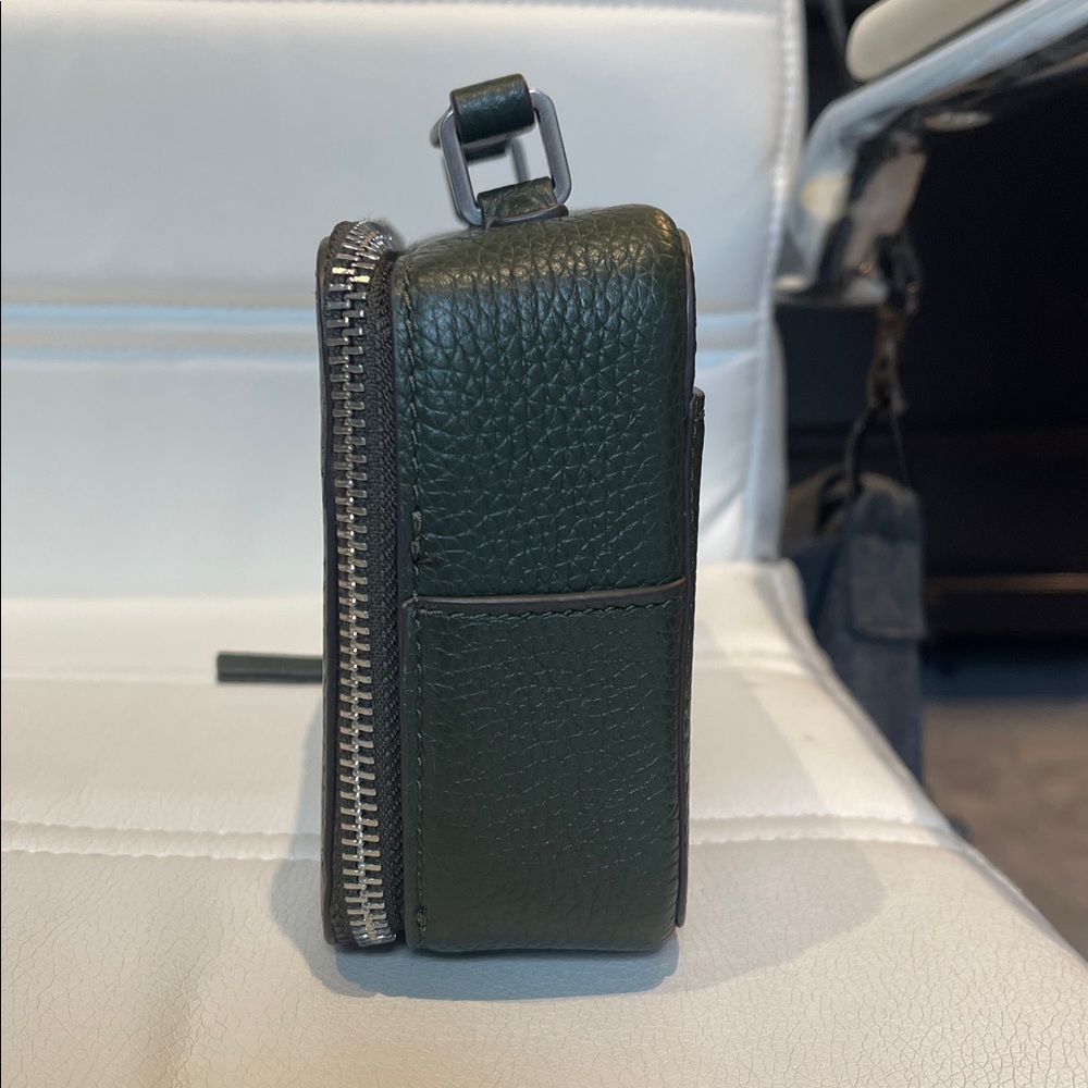 Tory Burch Dark Green Textured Leather Crossbody Bag - Picture 4 of 4